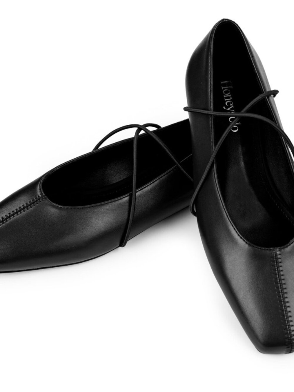 Women's Square Toe Ballet Flats Crisscross Strap Mary Jane Flats
